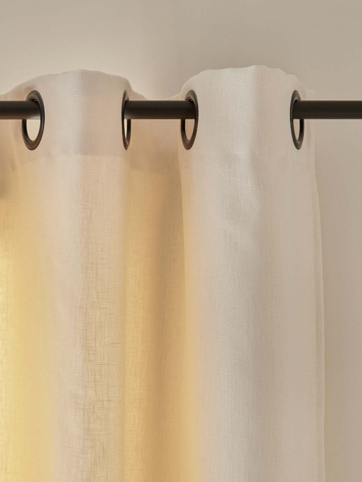 Linen blackout curtain