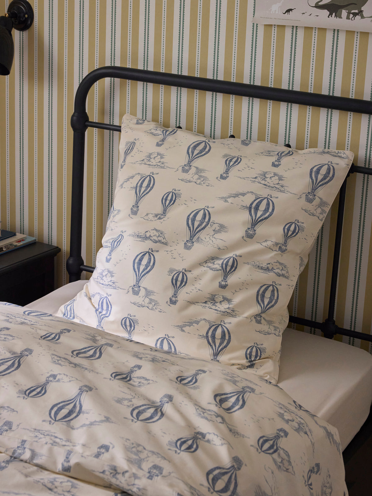 Taie d'oreiller percale de coton "Montgolfière"