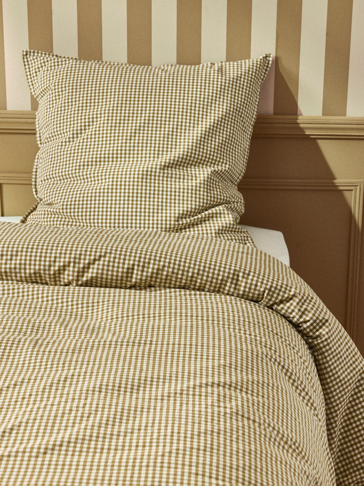 Taie d'oreiller percale de coton "Vichy"