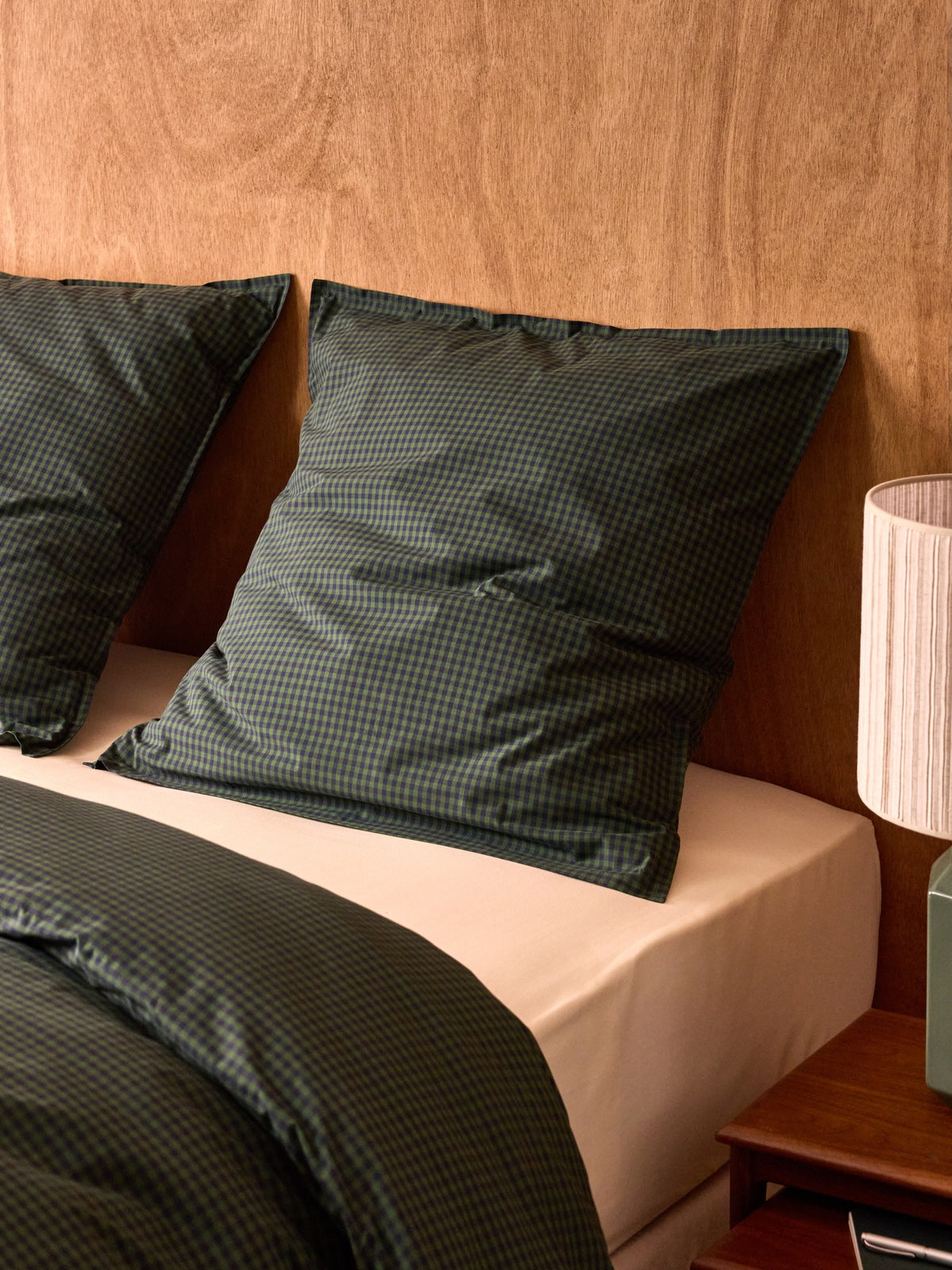 Taie d'oreiller percale de coton "Vichy"