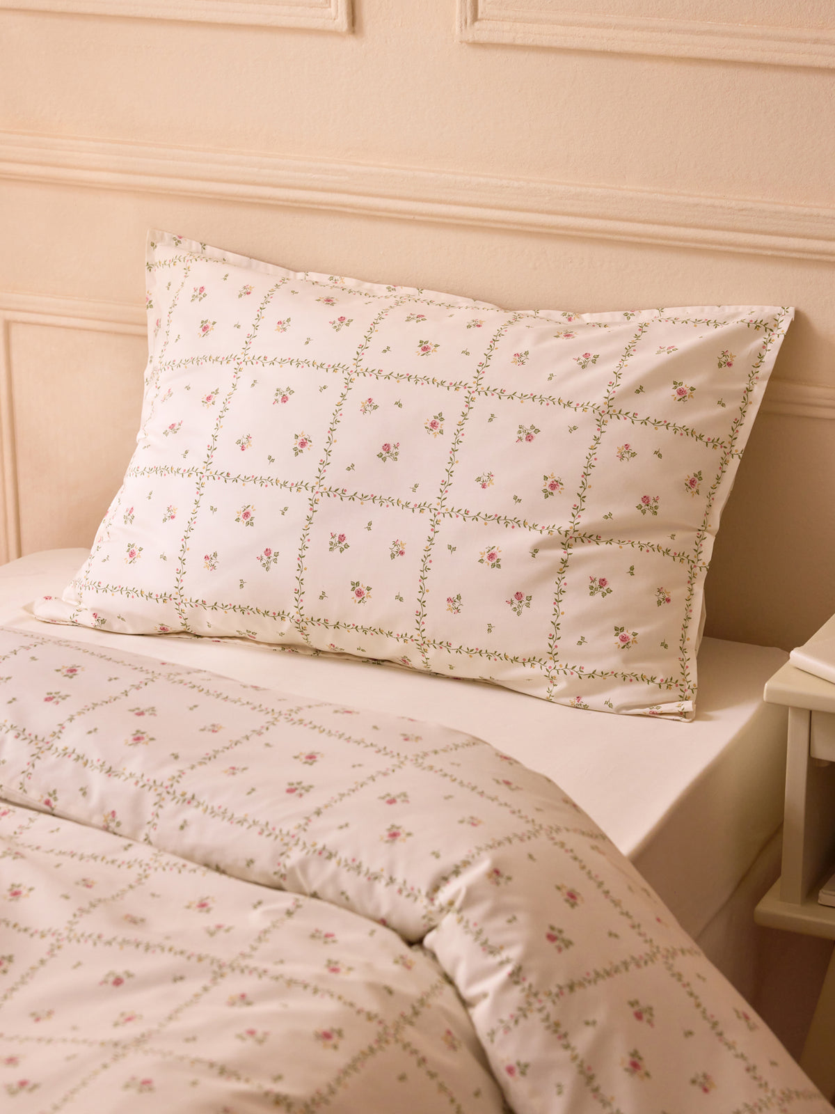 Taie d'oreiller percale de coton "Léopoldine"