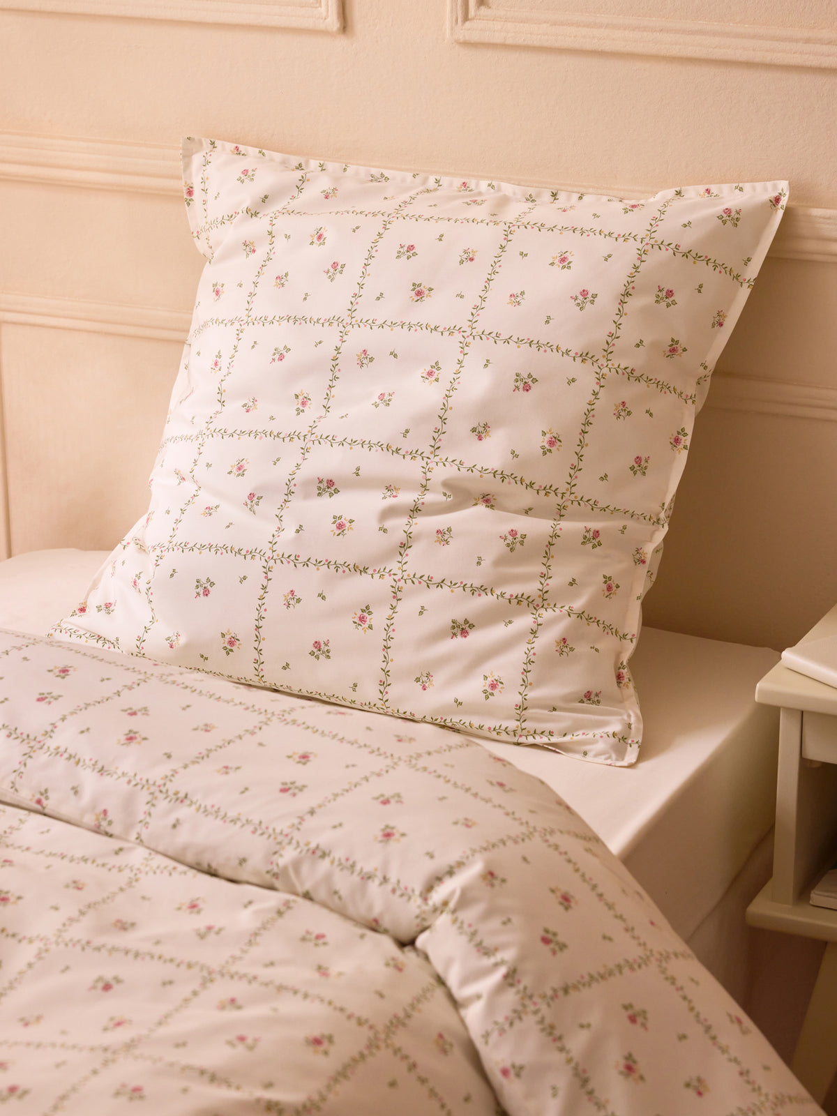 Taie d'oreiller percale de coton "Léopoldine"