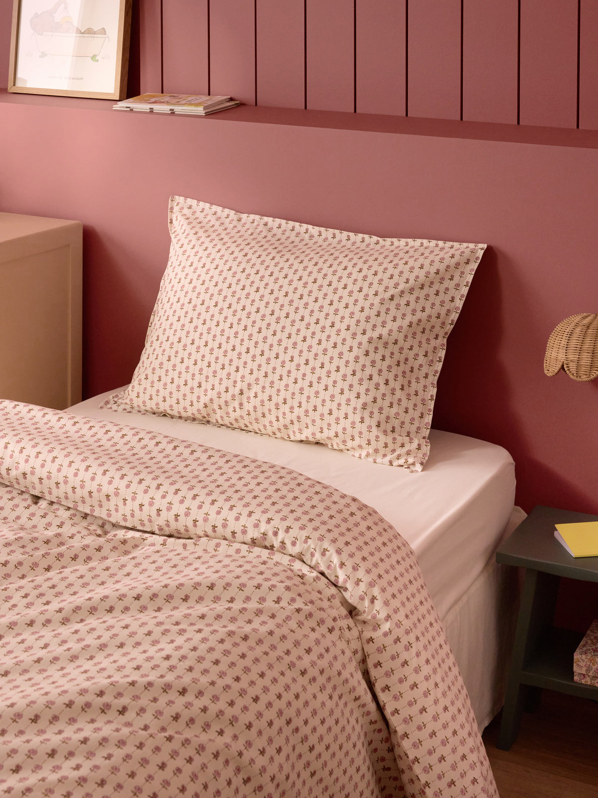 Taie d'oreiller percale de coton "Lucette"