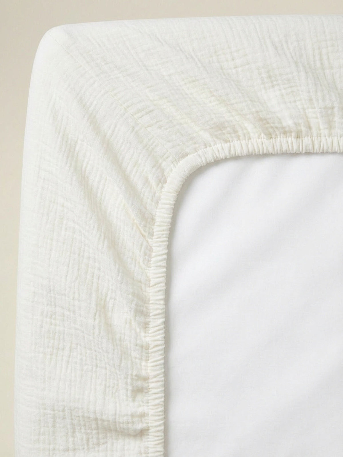 Drap-housse gaze de coton "Gaufrée"