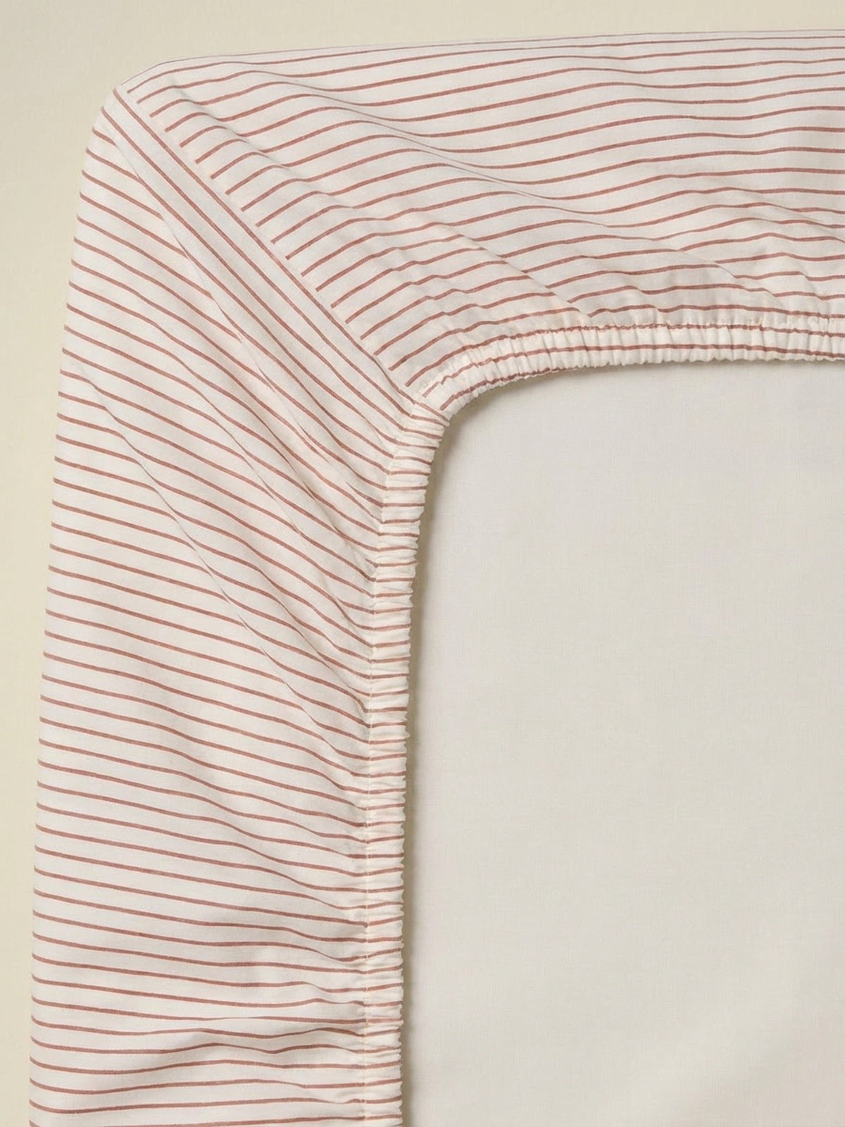 Drap-housse rayé "Esprit petit Jouy"
