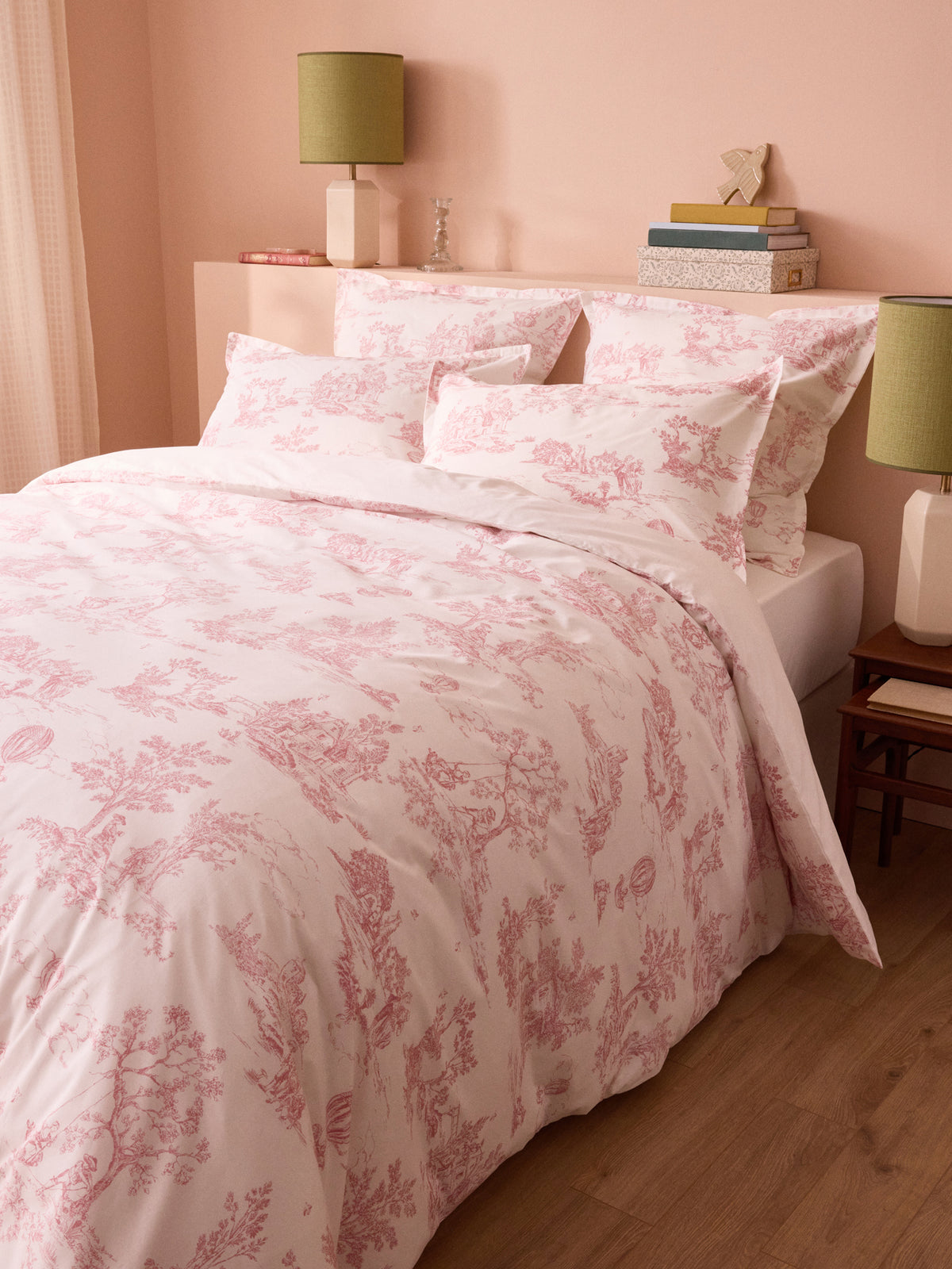 Housse de couette percale de coton "Esprit Toile de Jouy"