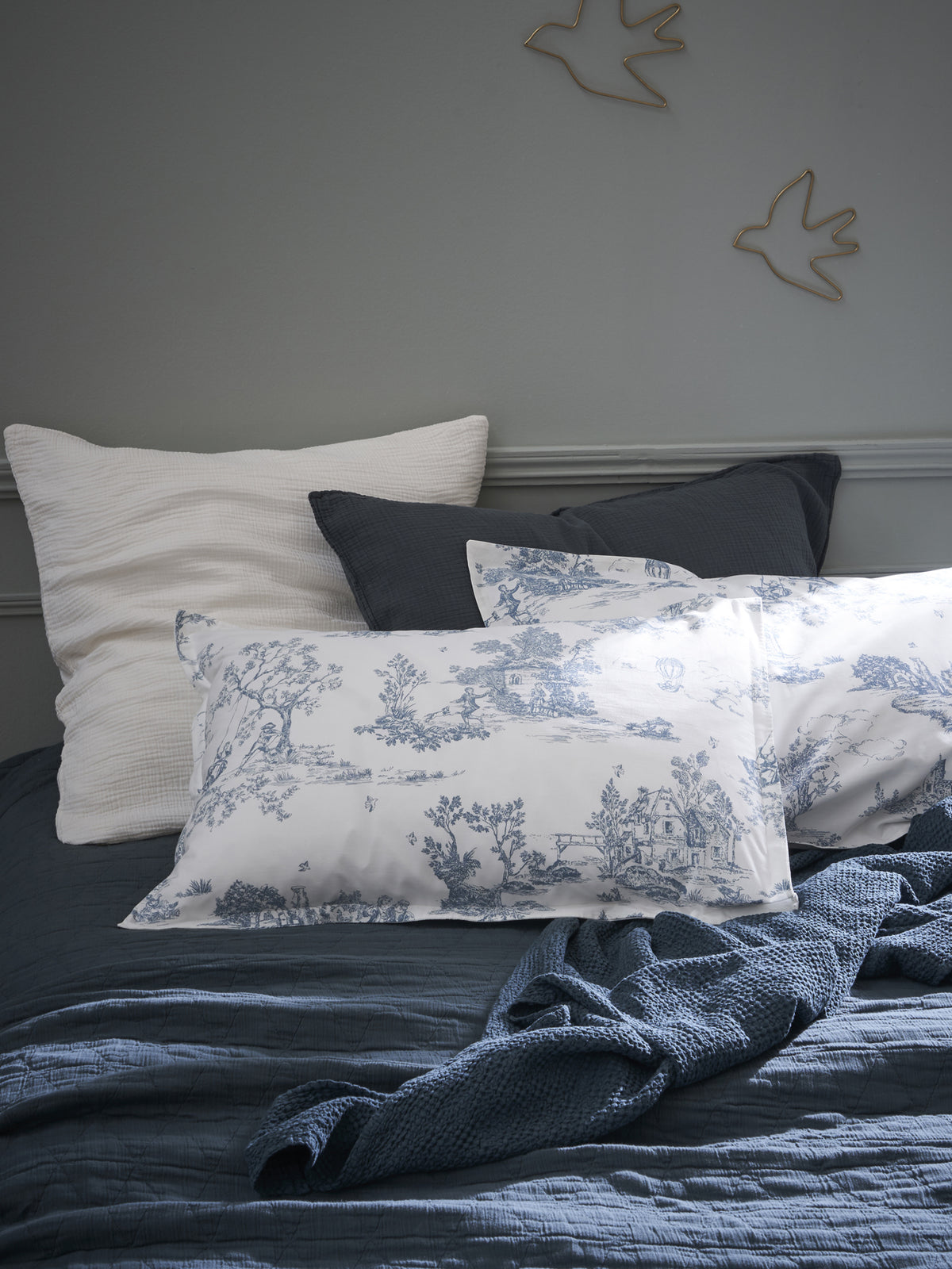 Toile de Jouy Spirit cotton percale duvet cover