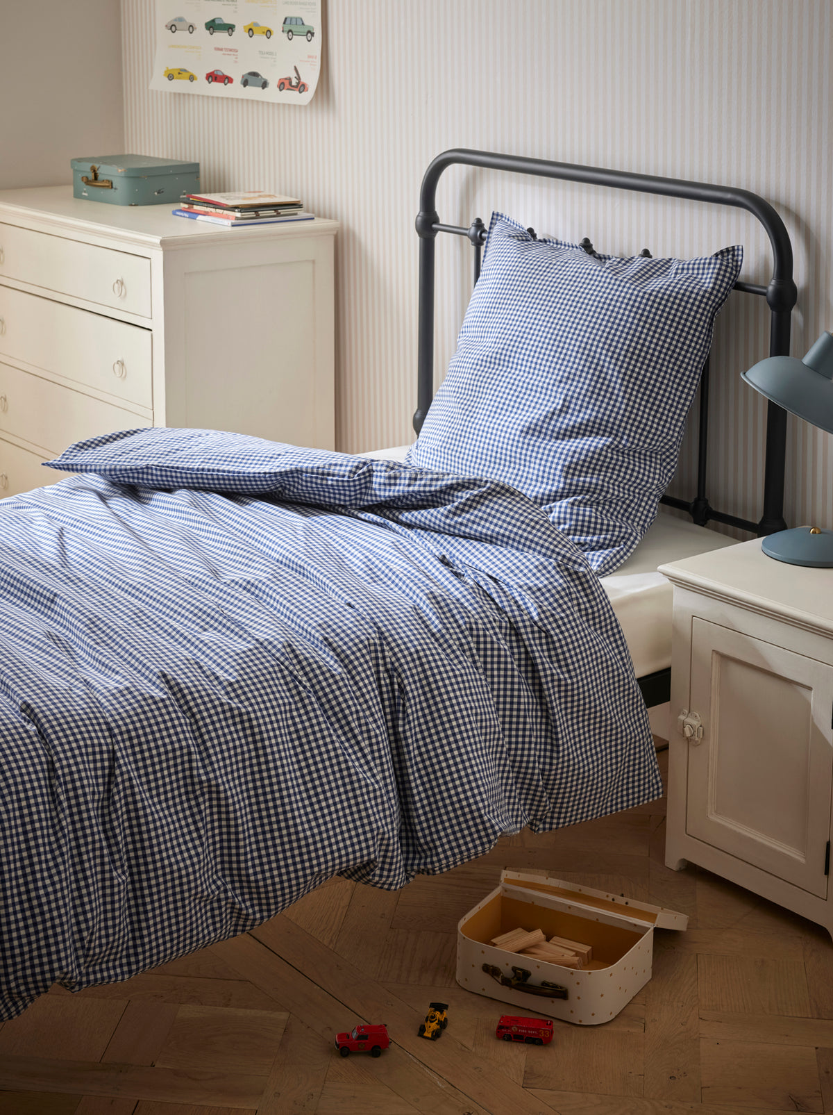 Housse de couette percale de coton "Vichy"