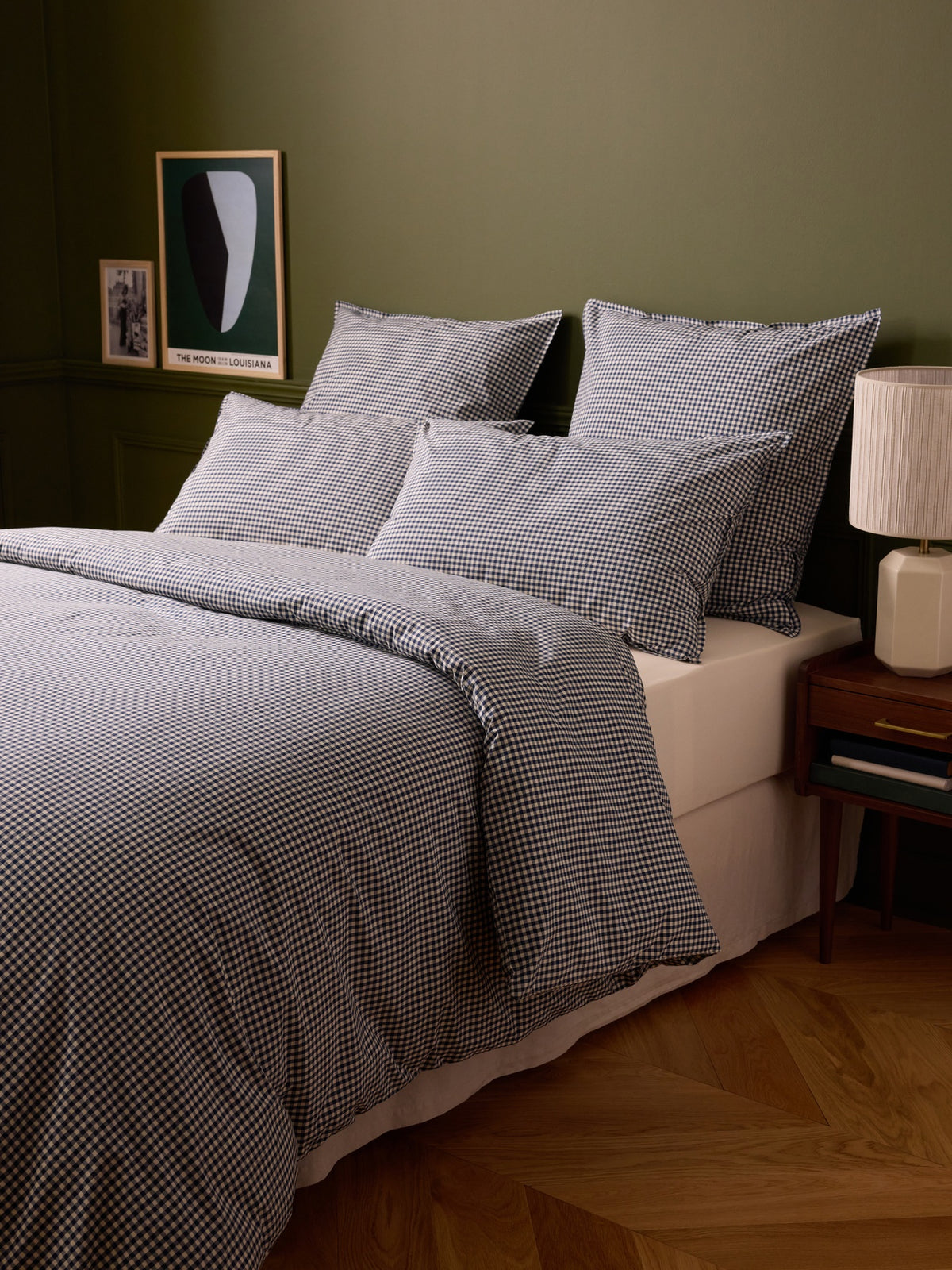 Housse de couette percale de coton "Vichy"