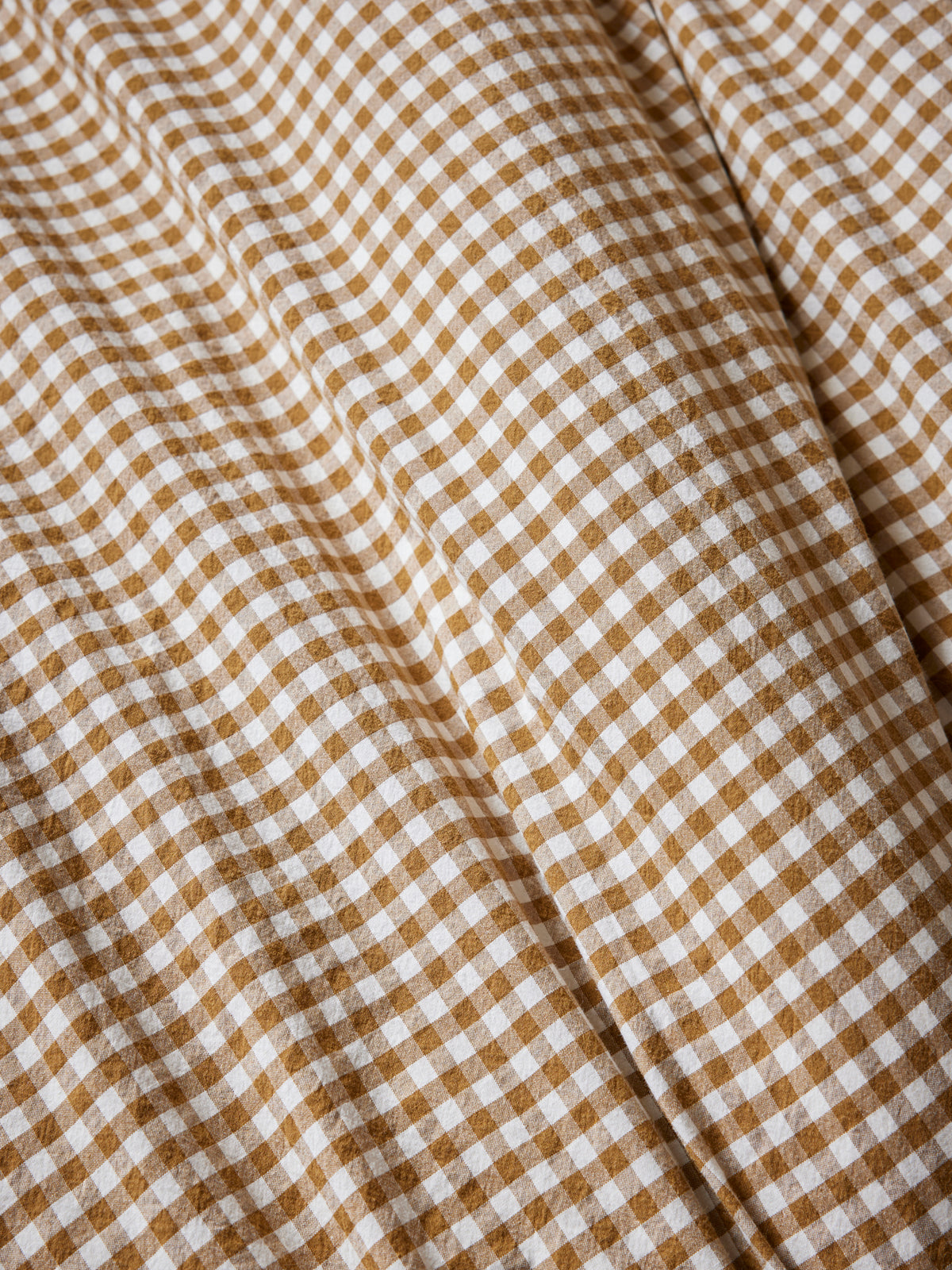 Gingham check cotton percale duvet cover