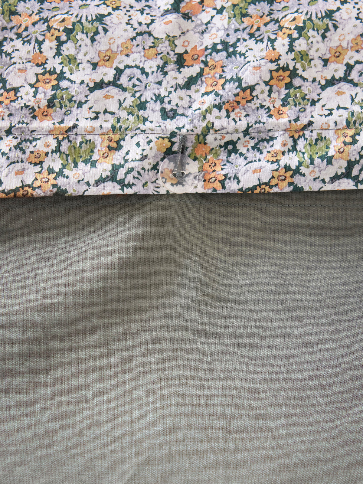 Shasta motif cotton percale duvet cover made with Liberty fabric