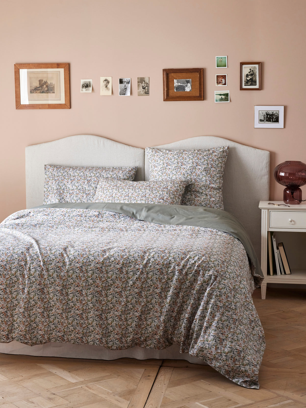Shasta motif cotton percale duvet cover made with Liberty fabric