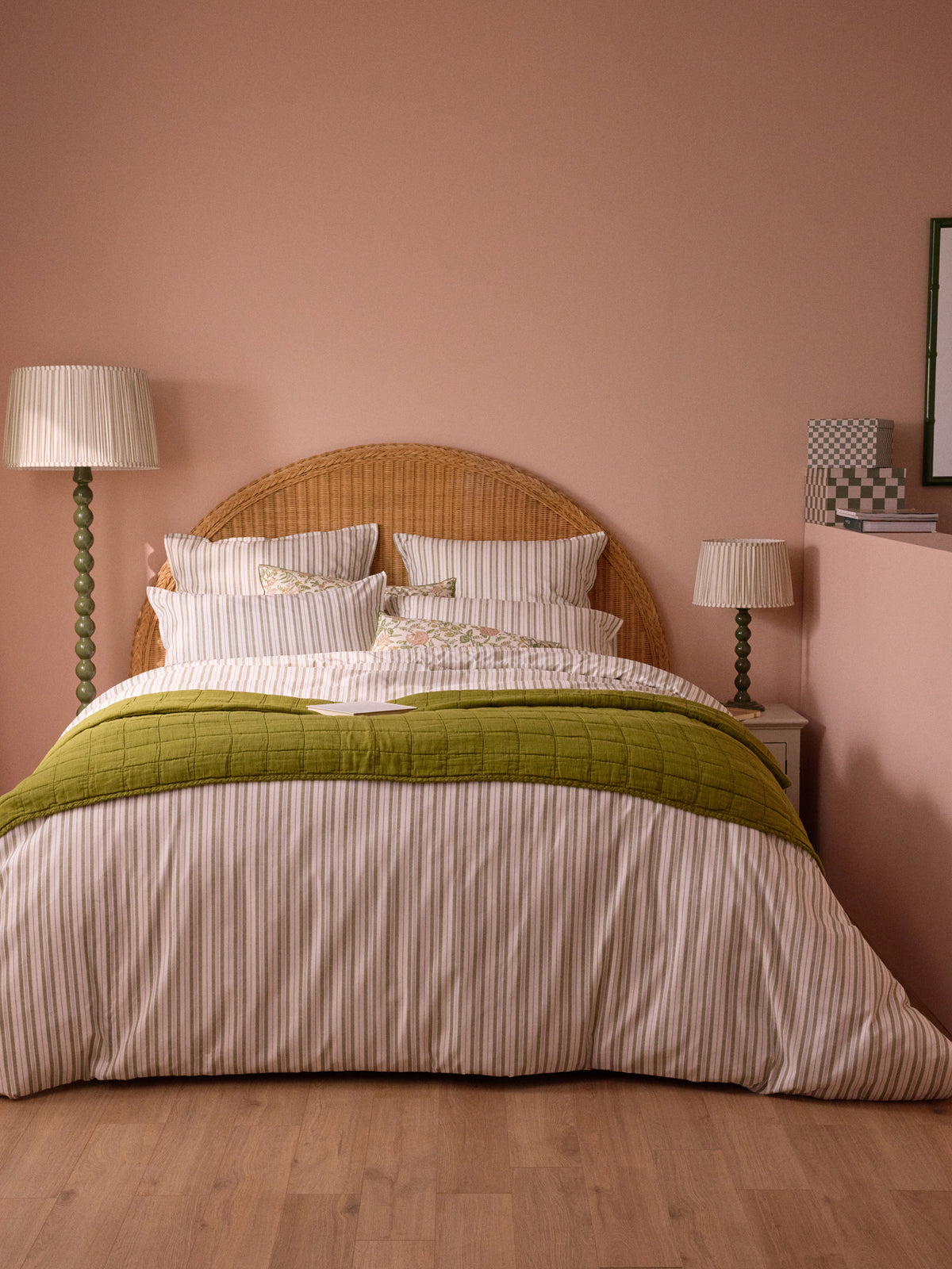 Deckchair linen-look cotton duvet cover