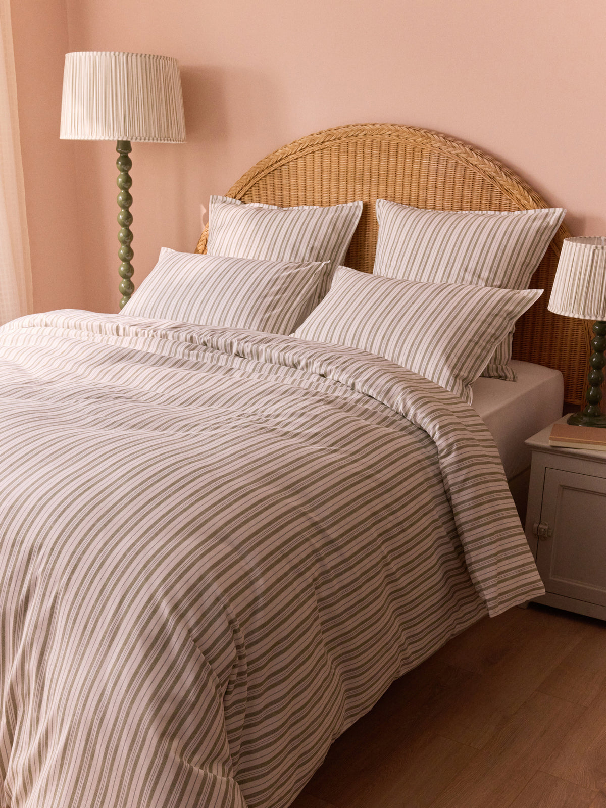 Housse de couette coton tramé aspect lin "Transat"