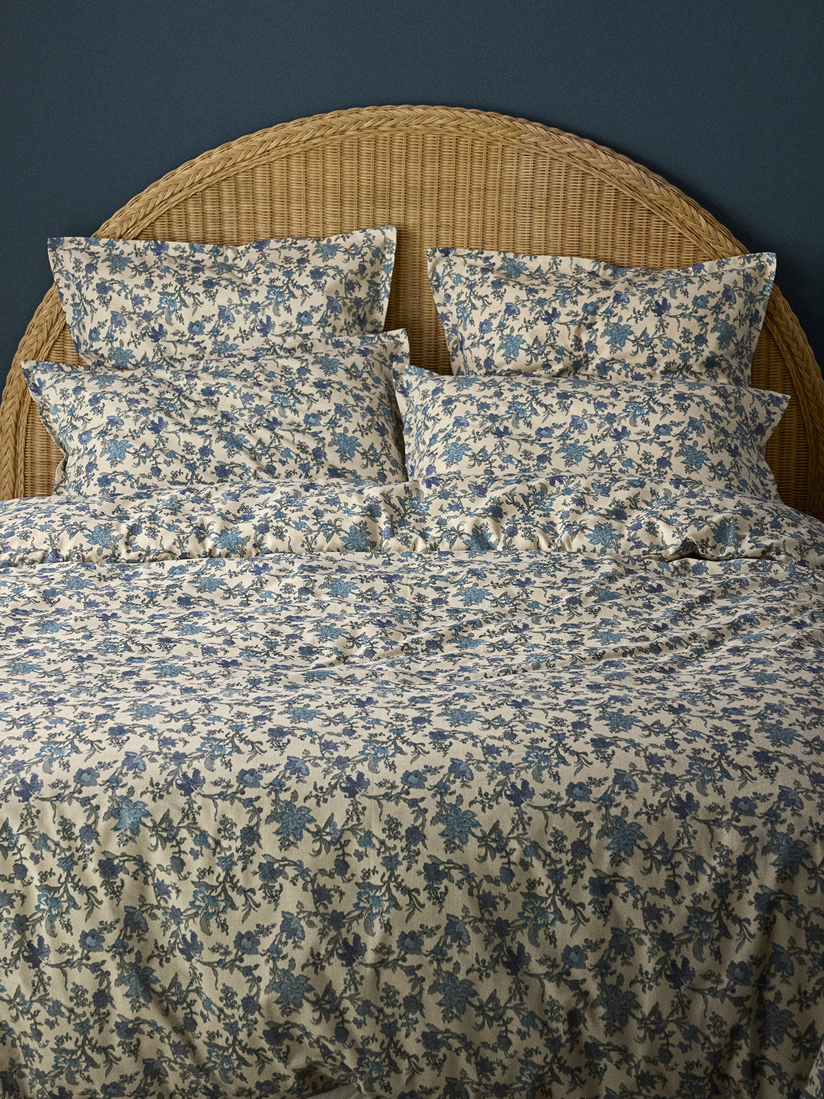 Housse de couette coton aspect lin "Aurore"
