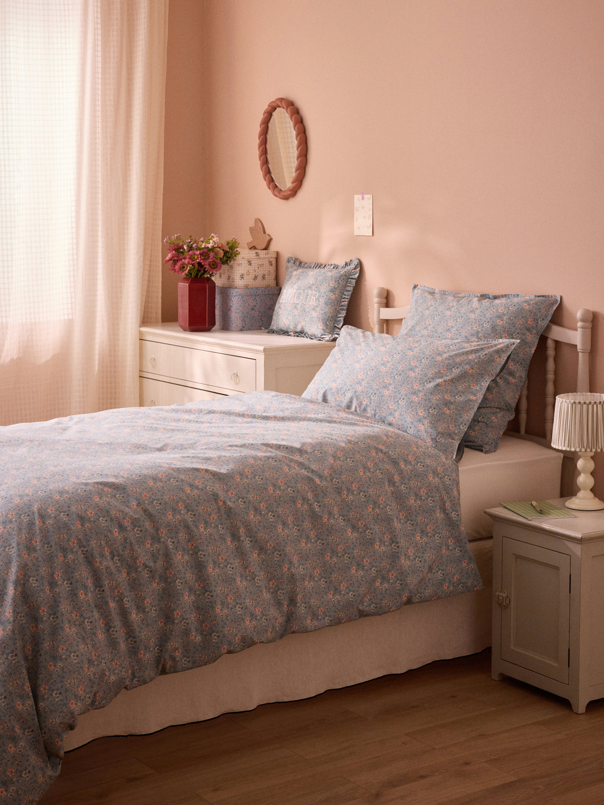 Alma cotton percale duvet cover
