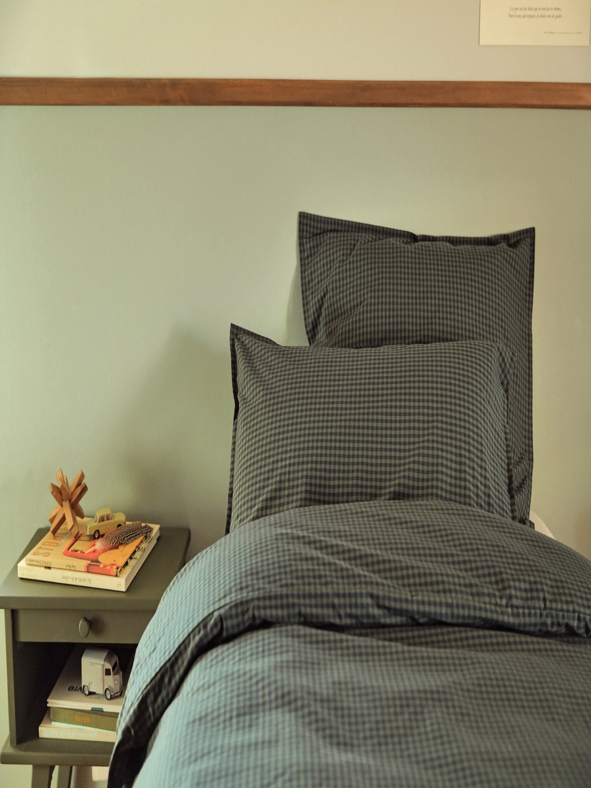 Housse de couette percale de coton "Vichy"