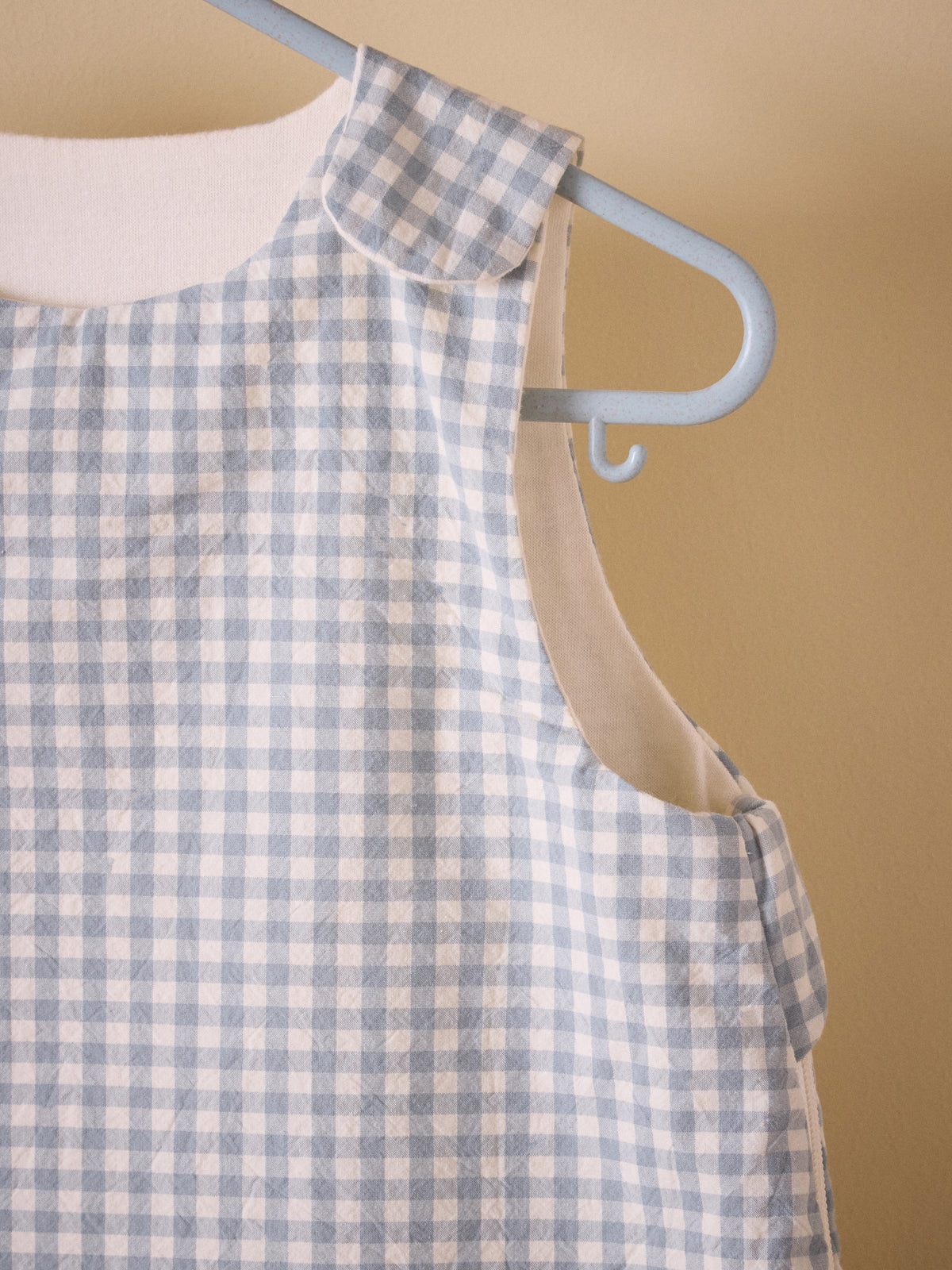 Gingham check cotton percal sleep sack - TOG 2