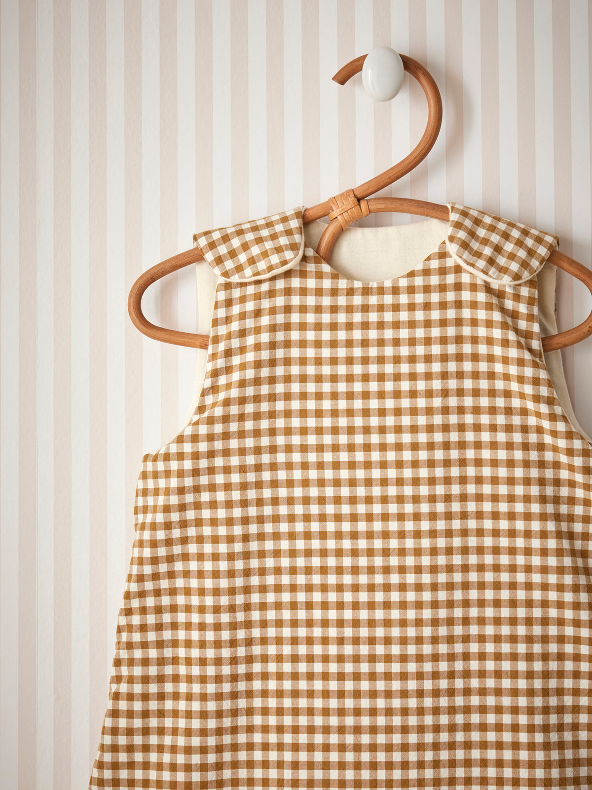 Gingham check cotton percal sleep sack - TOG 2