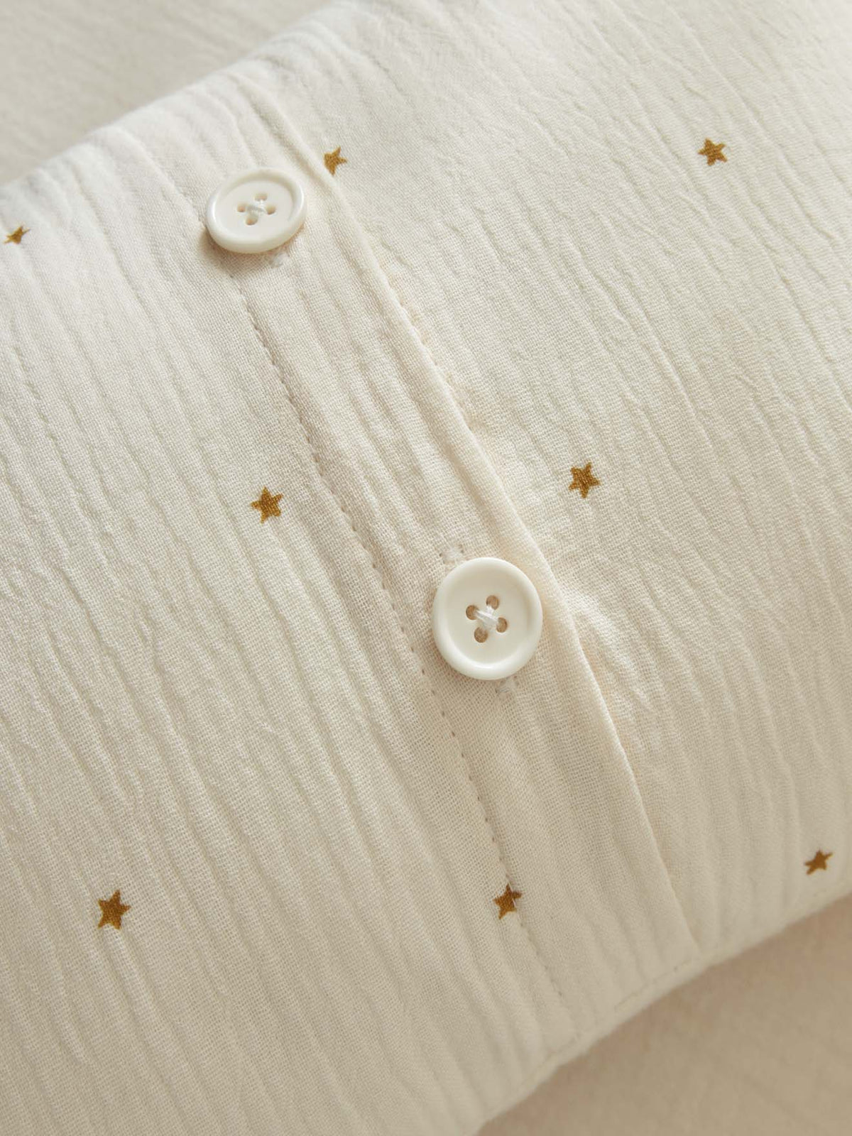 Little embroidered cotton gauze pillow