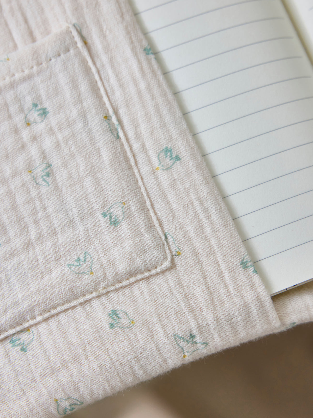 Swallows-print gauze medical booklet cover