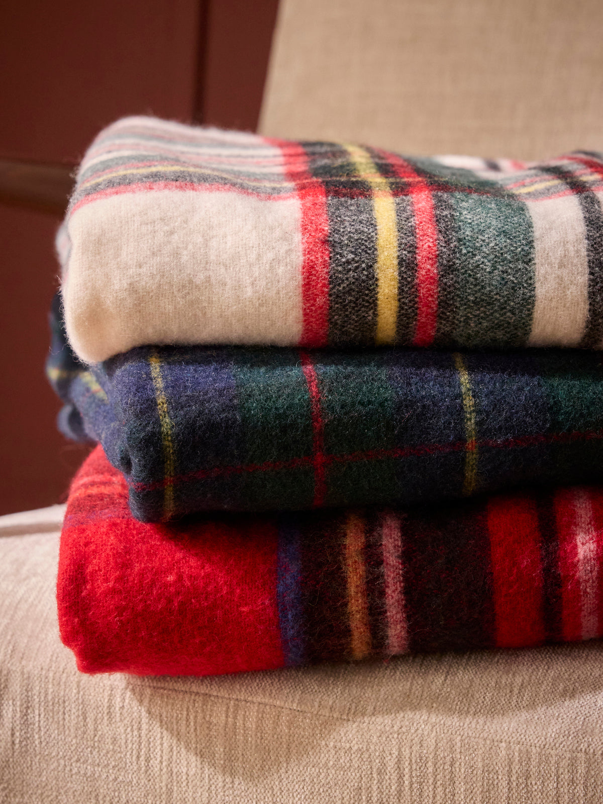 Plaid écossais XL - laine majoritaire