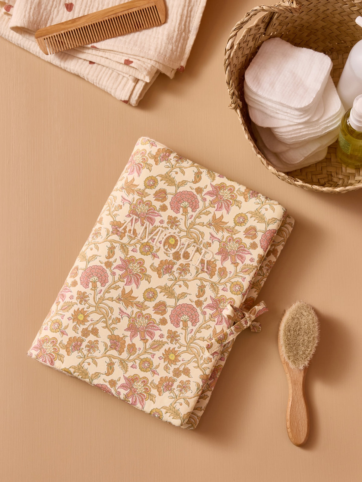 Medical record booklet with quilted cover