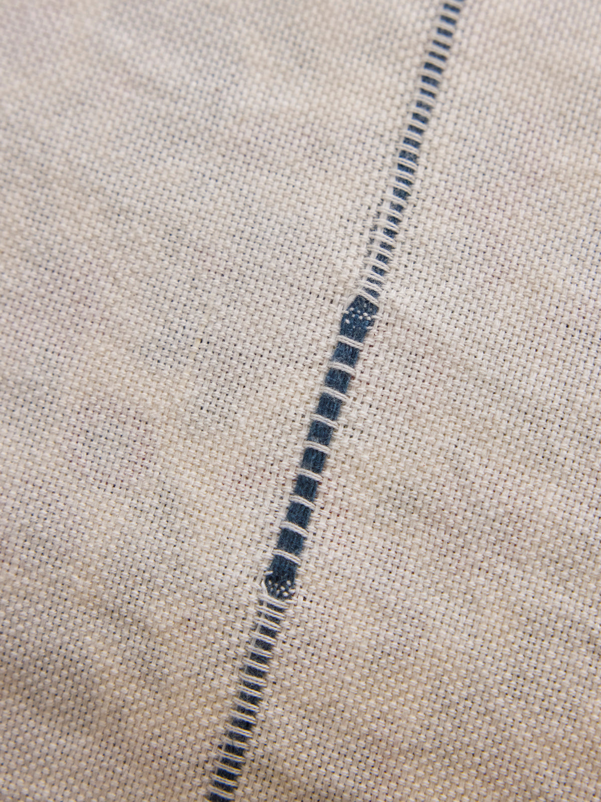 Striped blanket in cotton, linen and hemp