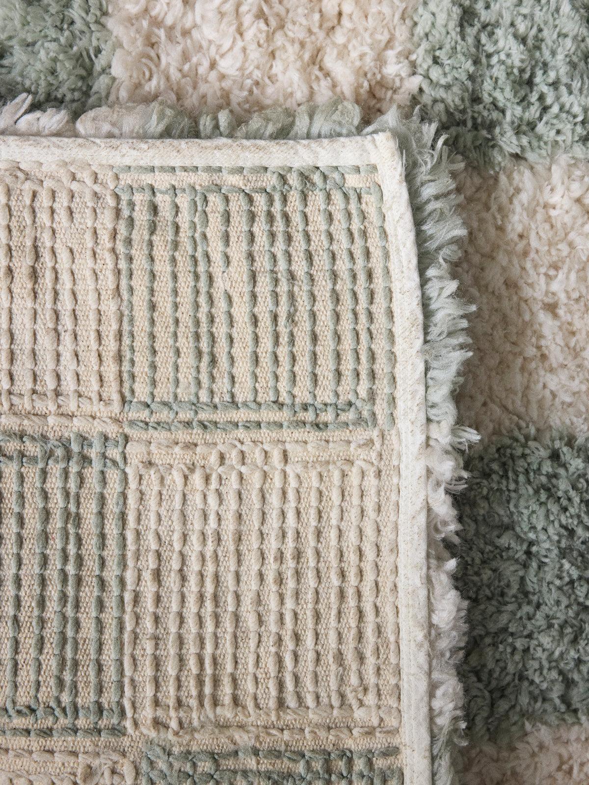 Rug with checked pattern