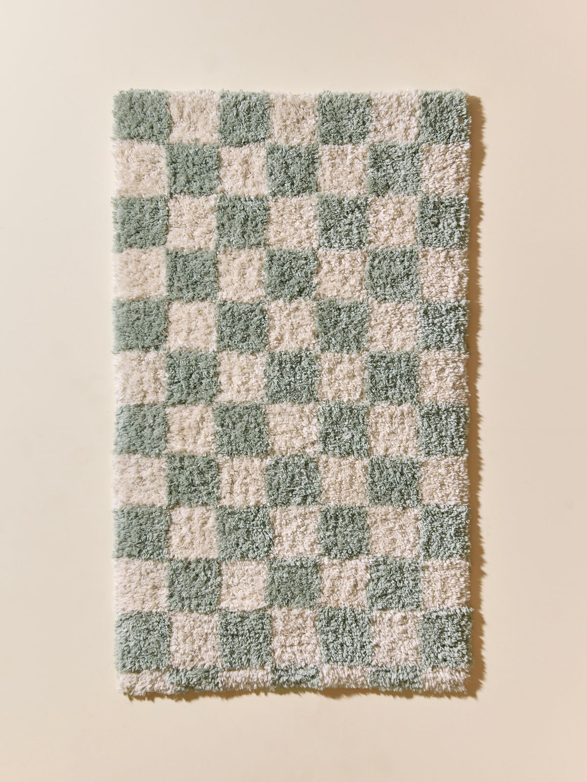 Rug with checked pattern