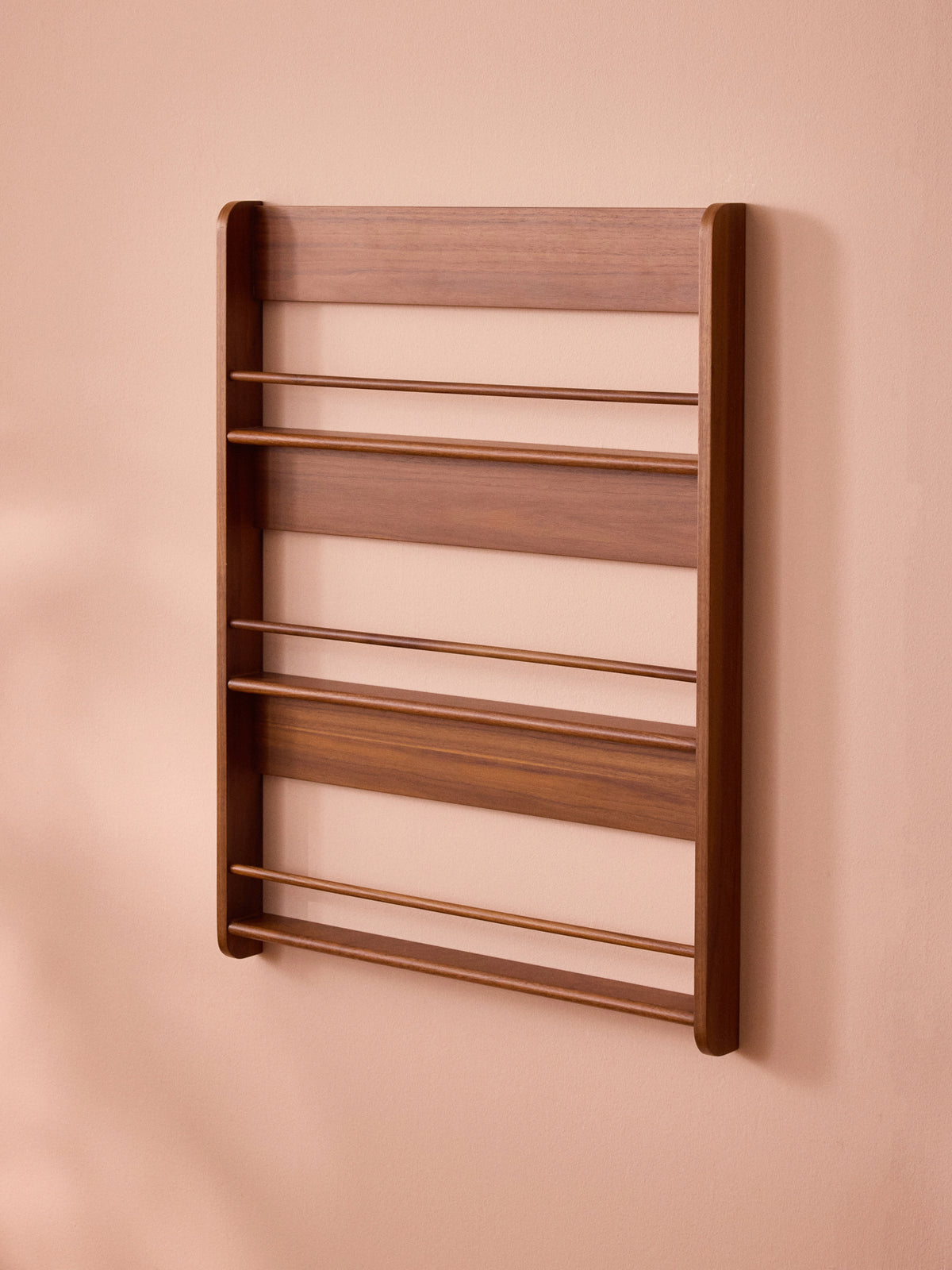 Decorative walnut rack for photos