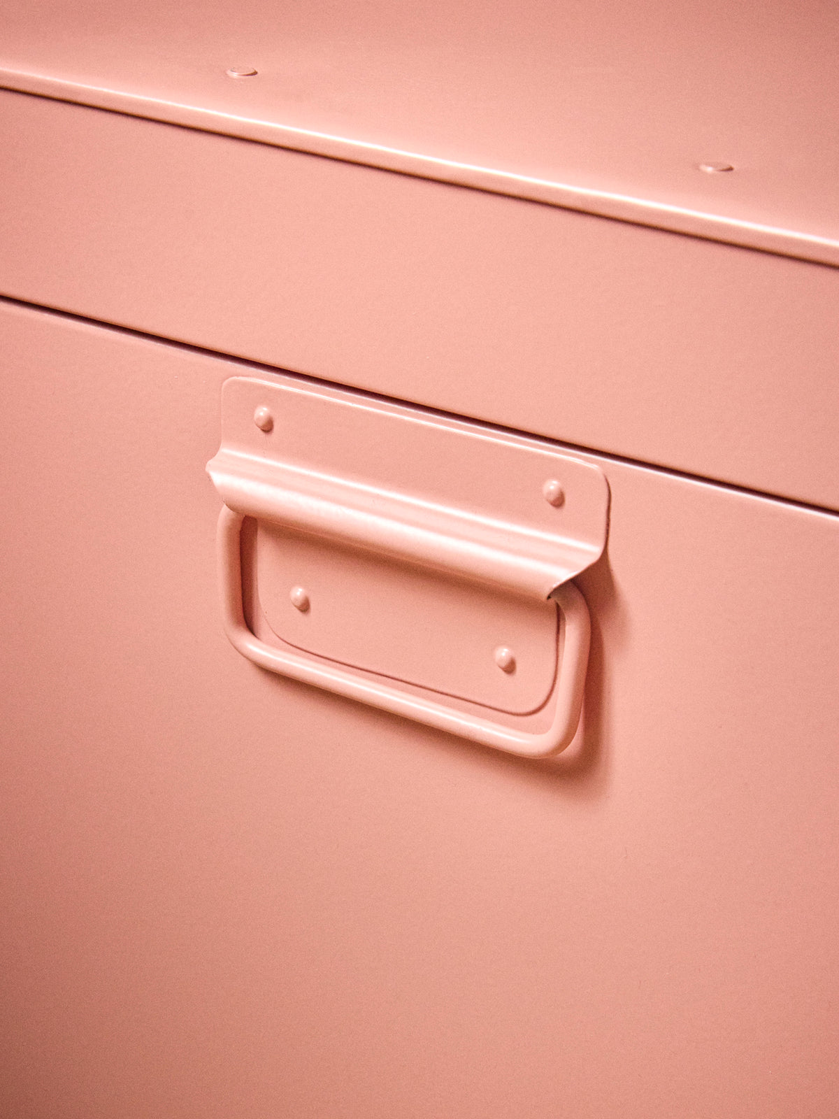 Metal storage trunk