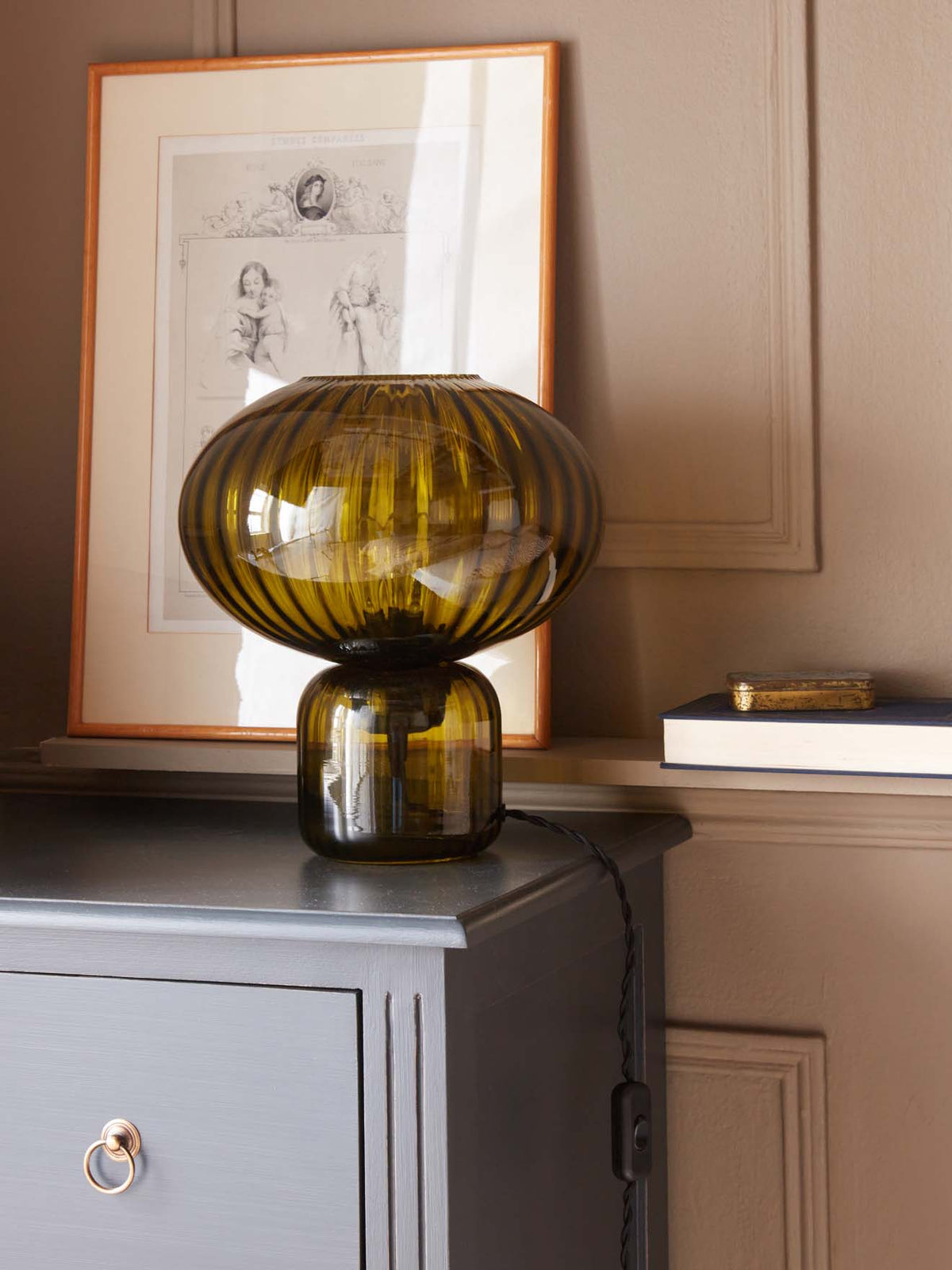 Lampe Martin en verre ciselé