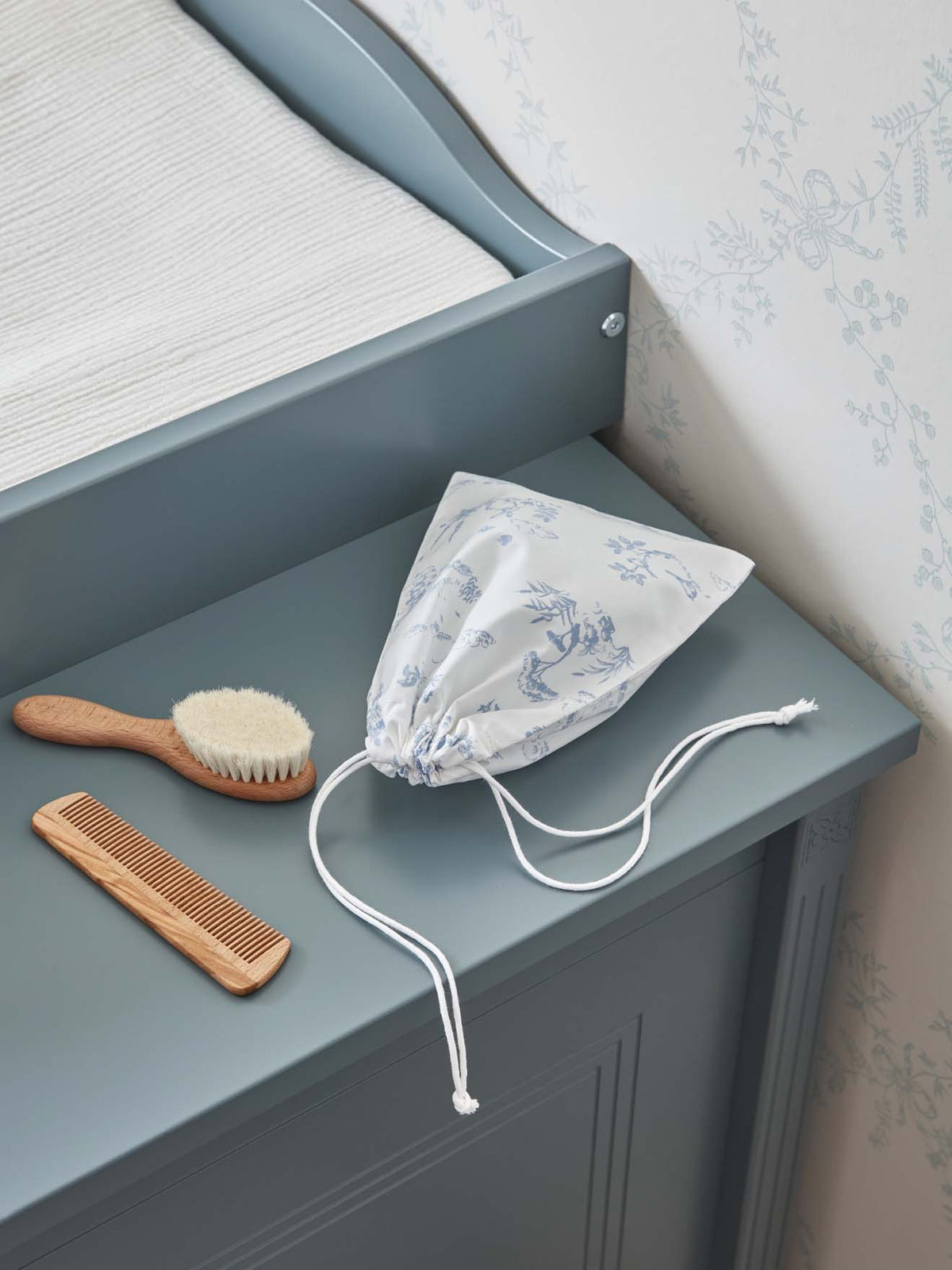 Baby's wooden brush and comb