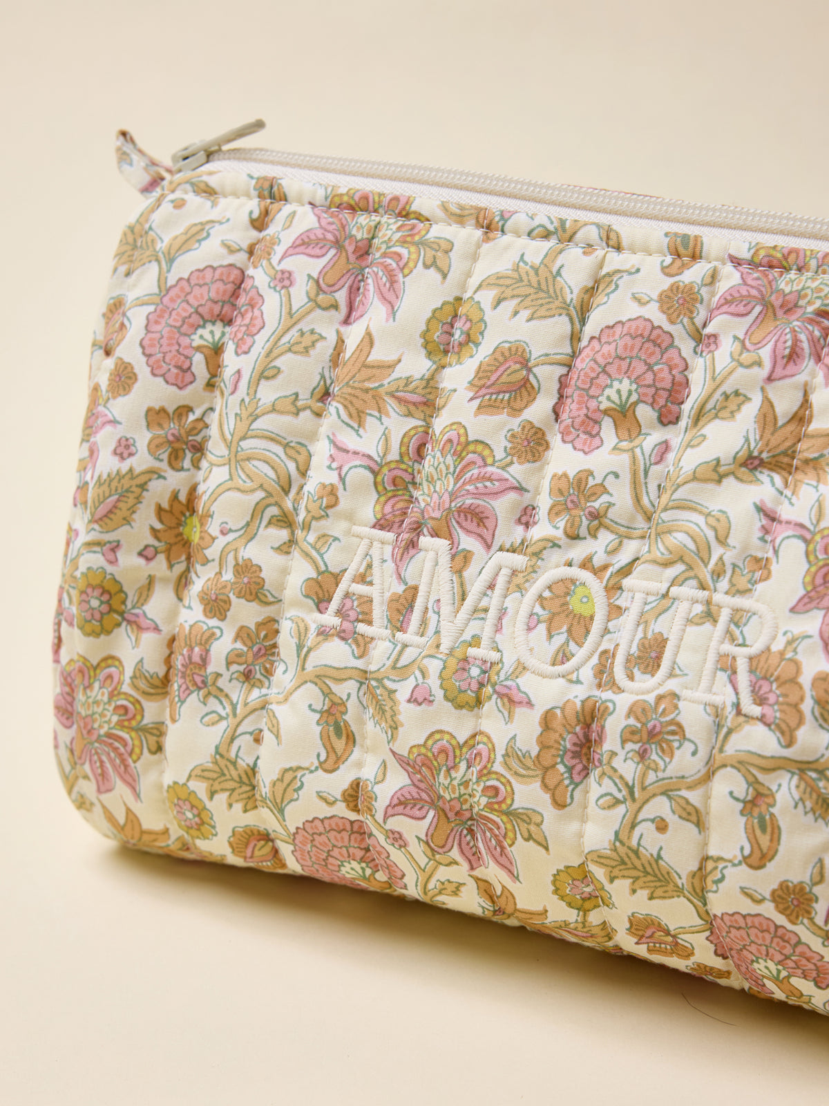 Cotton percale toiletries case