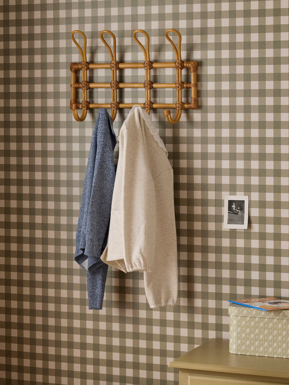Rattan coat hook "Lou"