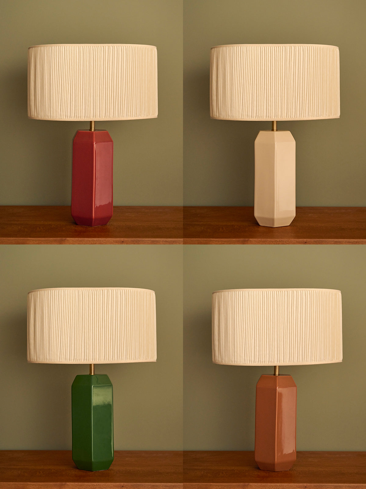 Oval pleated lampshade - Large