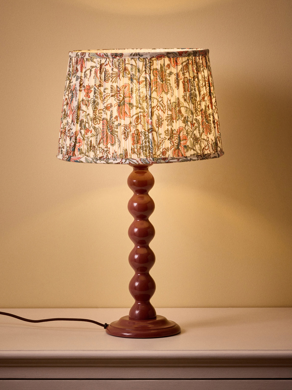Pleated lampshade with Persia print - medium size