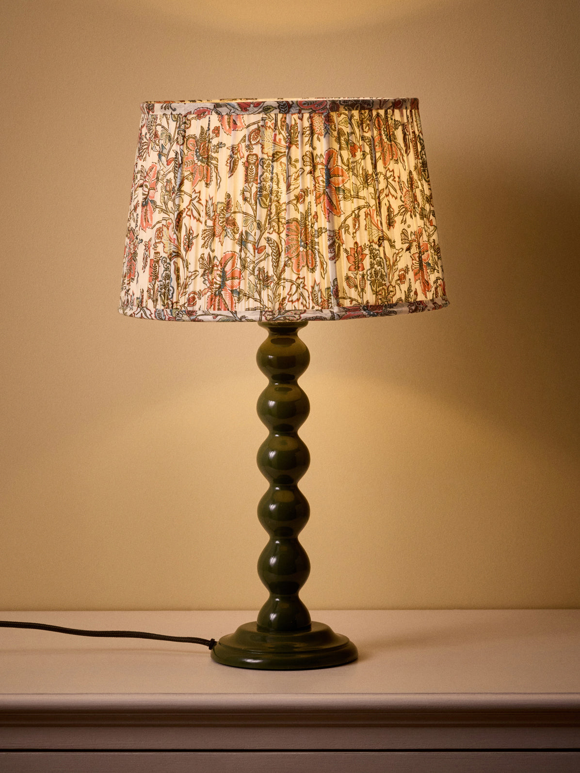 Pleated lampshade with Persia print - medium size