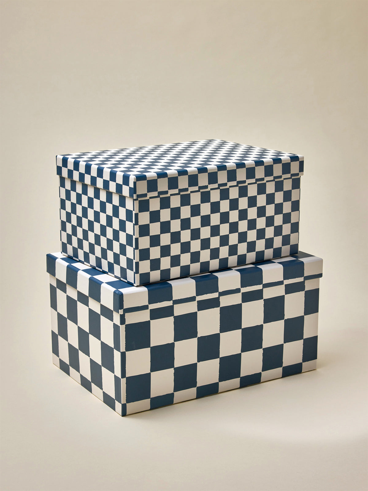 Boîte gigogne damier par lot de 2