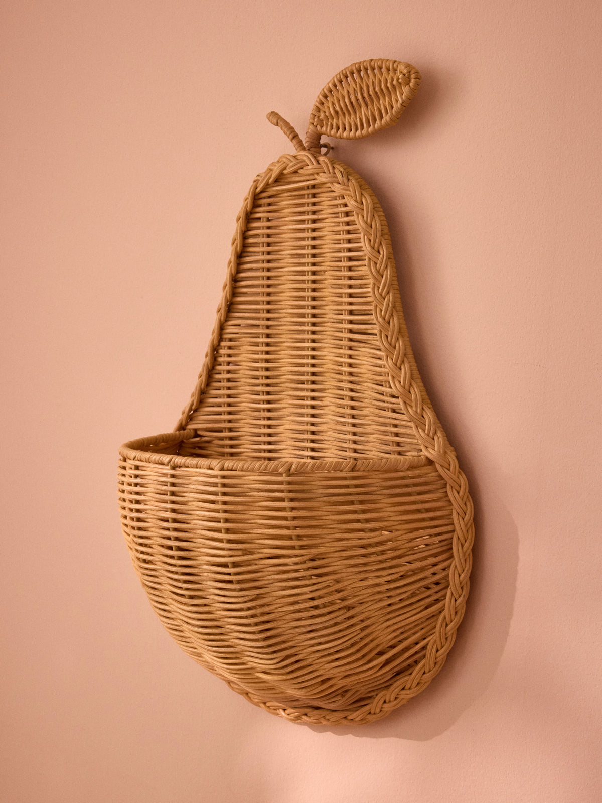 Panier en rotin forme poire