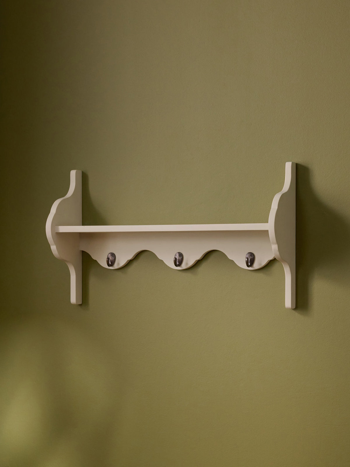 Amber mahogany wall shelf