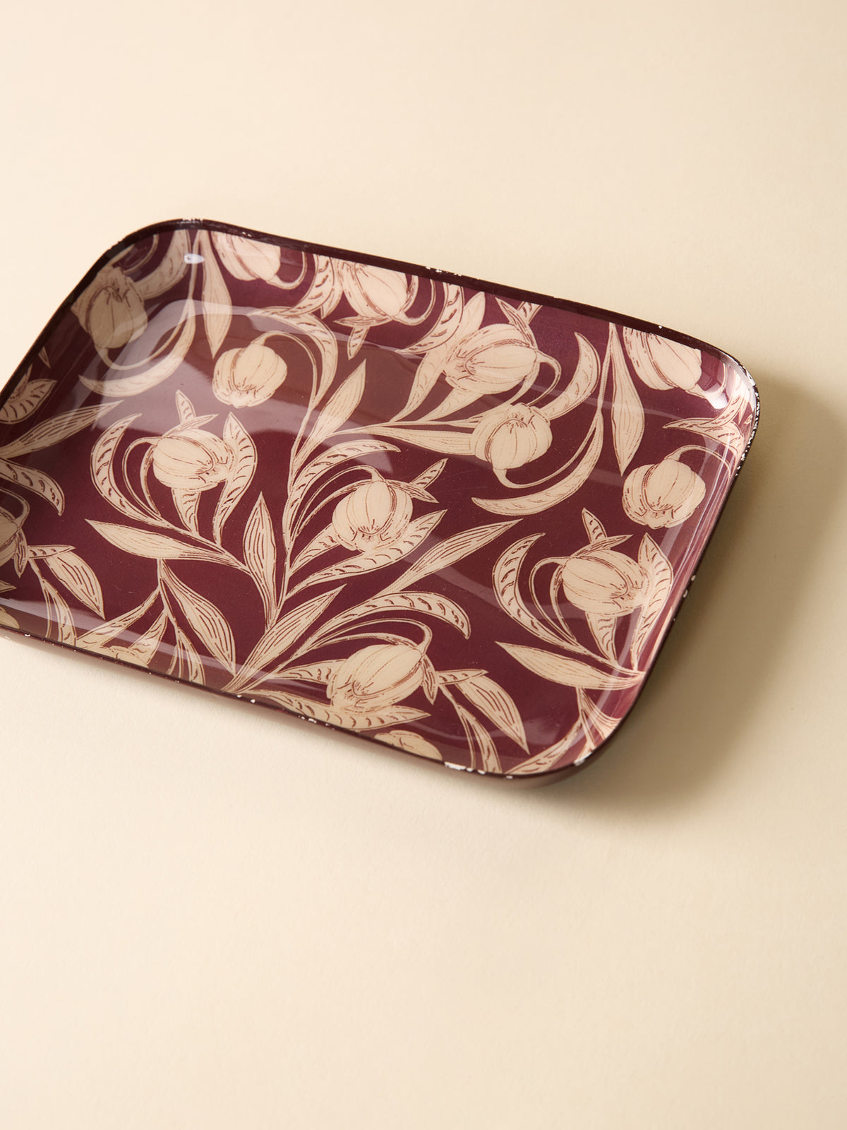 Crocus enameled tray - Small
