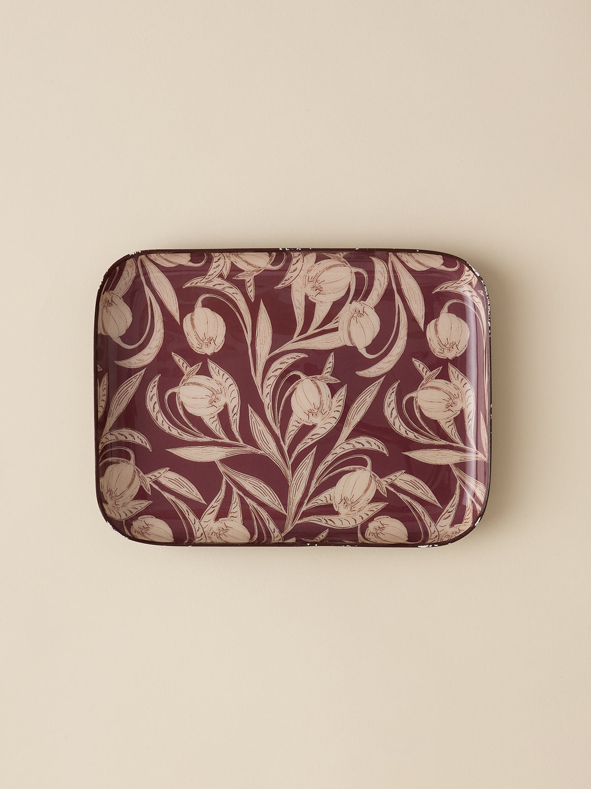 Crocus enameled tray - Small