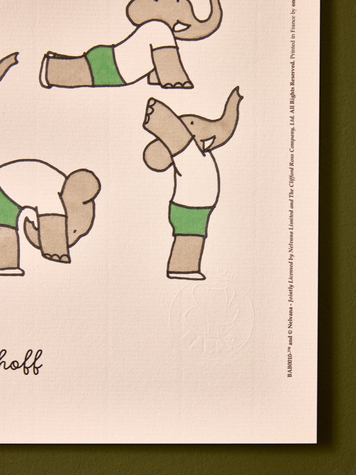 Affiche Babar Yoga - Cyrillus X Oneart