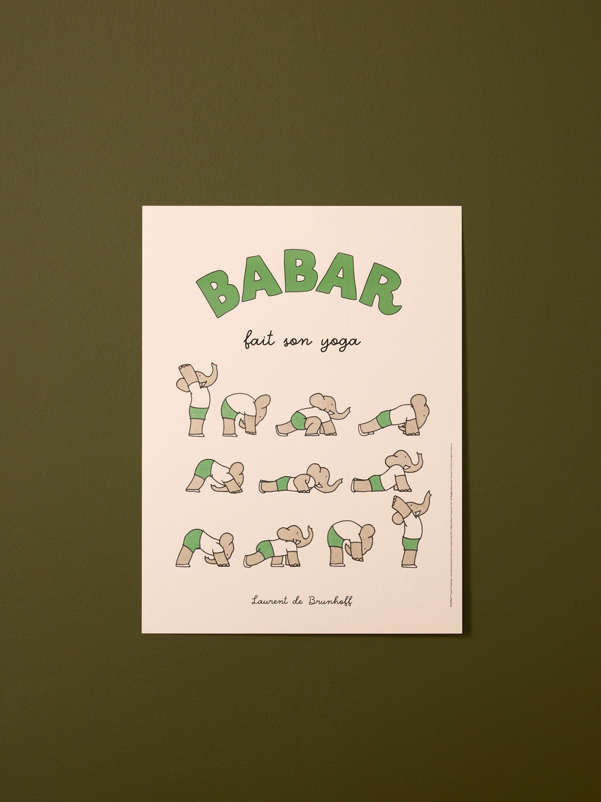 Affiche Babar Yoga - Cyrillus X Oneart