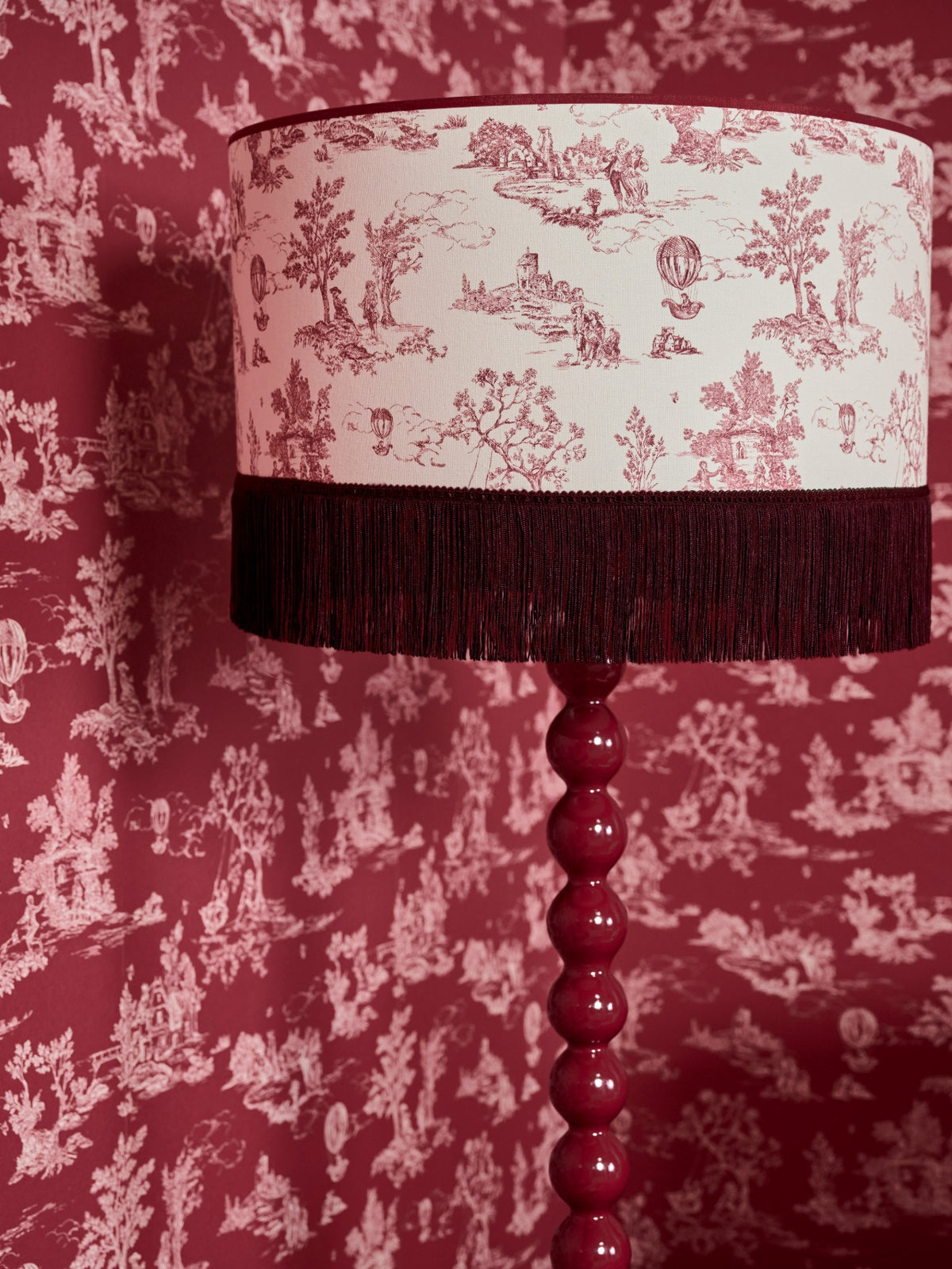 Abat-jour esprit toile de jouy - Grand modèle