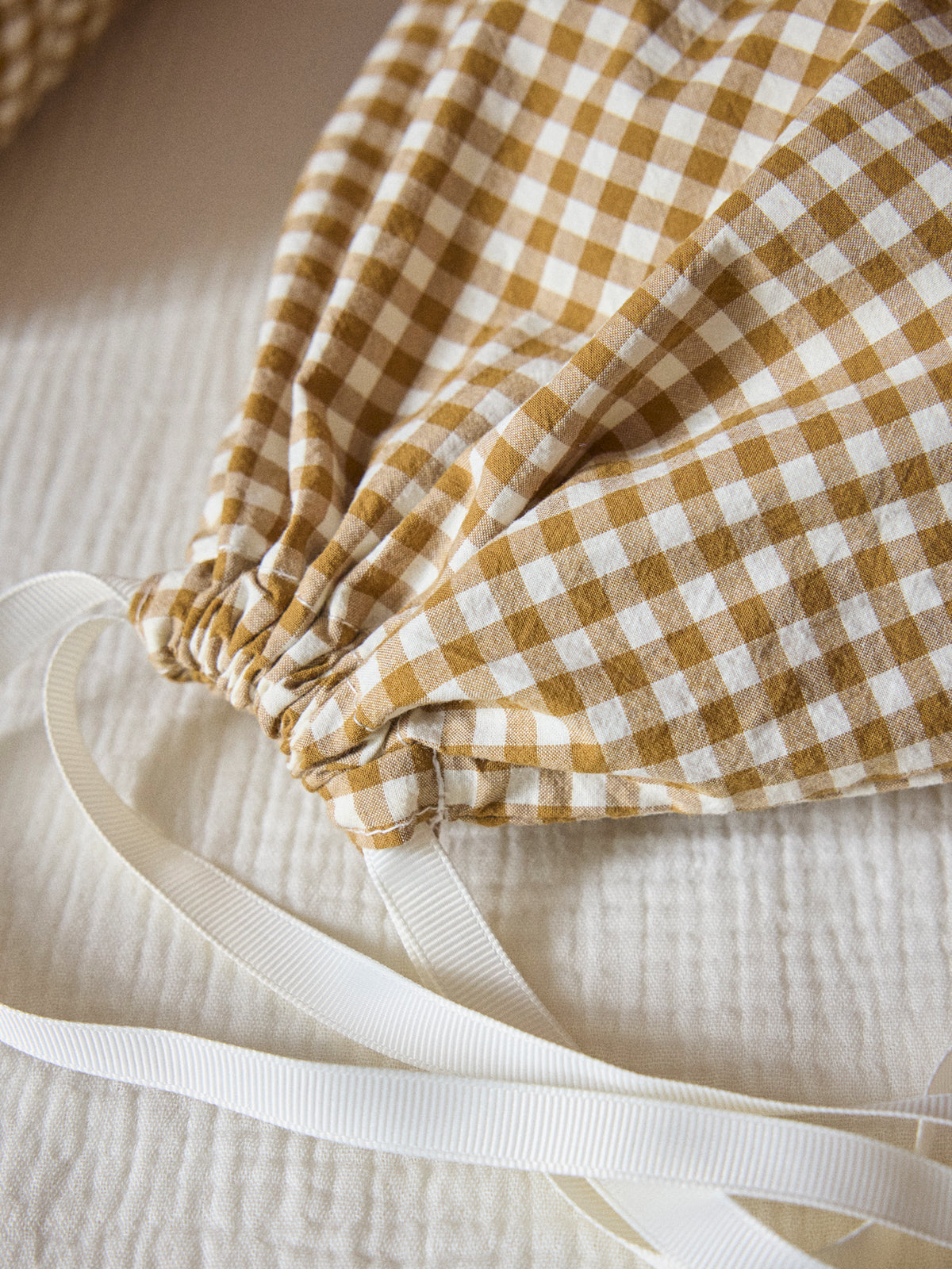 Trousse de toilette en coton vichy