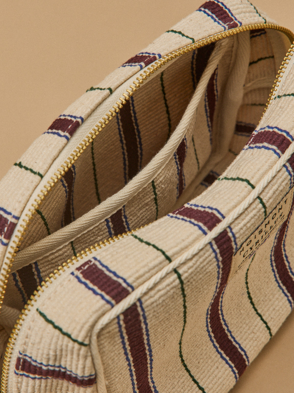 Large striped pouch - Cyrillus x Moismont Collaboration