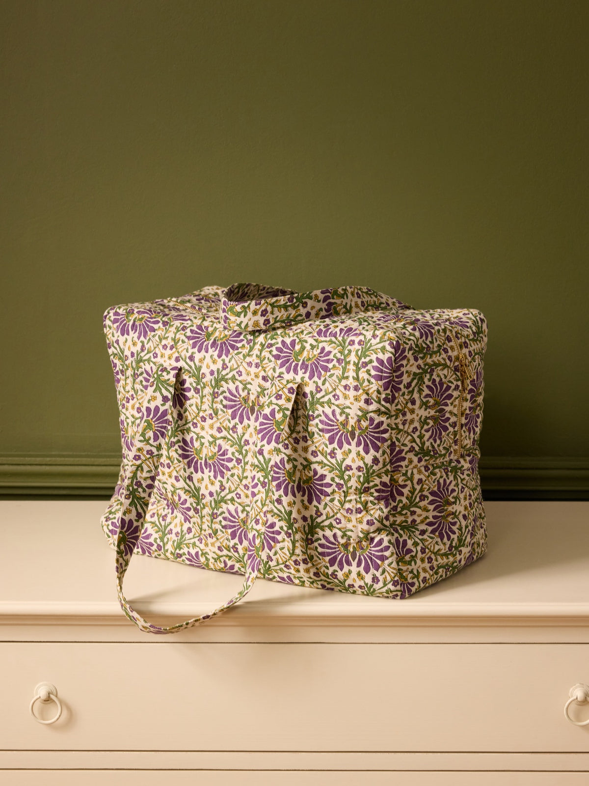Weekend bag with Mysore Indian print